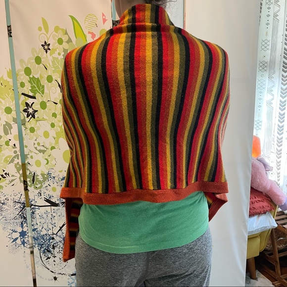 ❤️‍🔥 WOOL! 🎉 Peruvian Llama Wool Shawl Wrap One Size - Picture 5 of 7